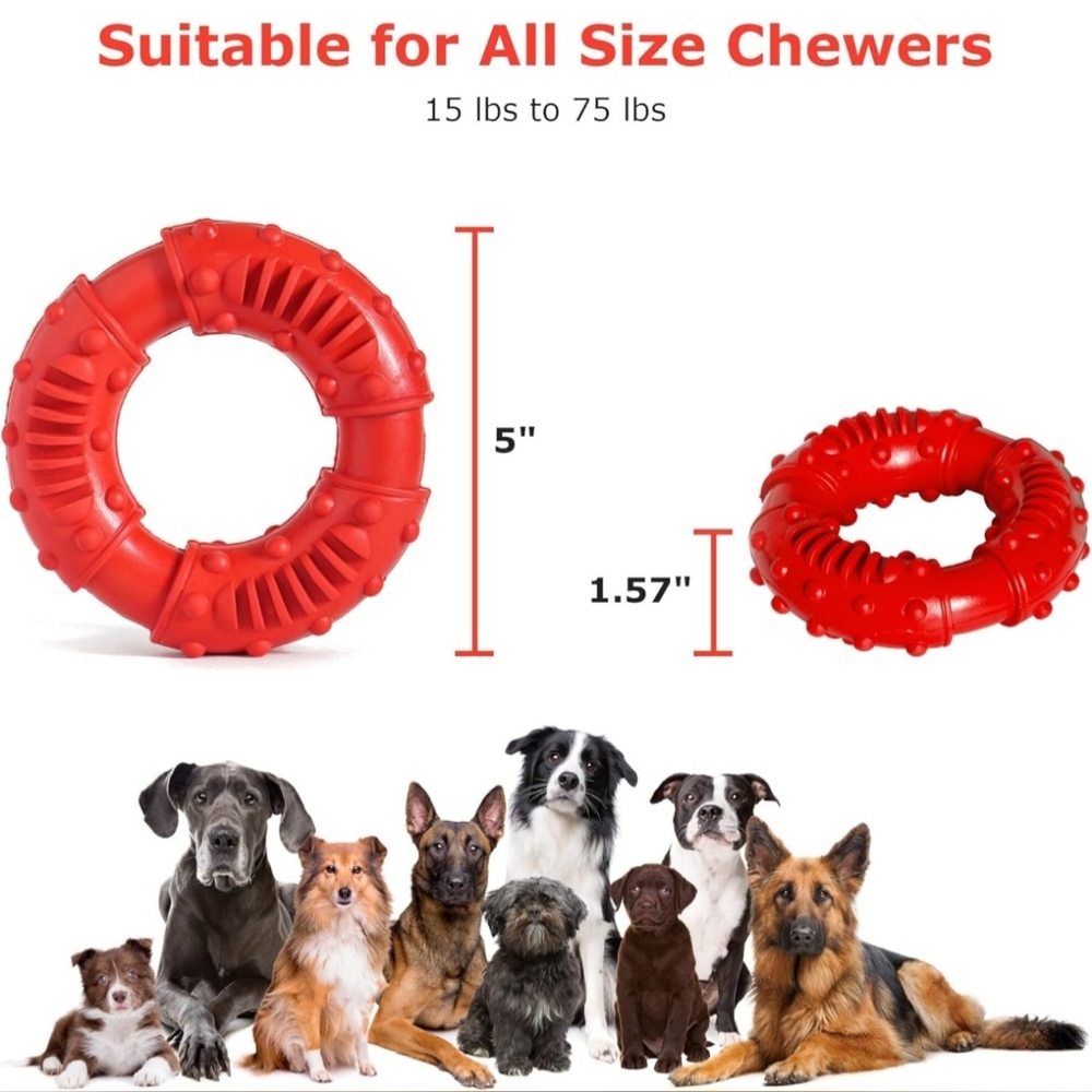 Durable Rubber Dog Chew Toy Training Agility for Medium to Large Dogs - Picture 6 of 8